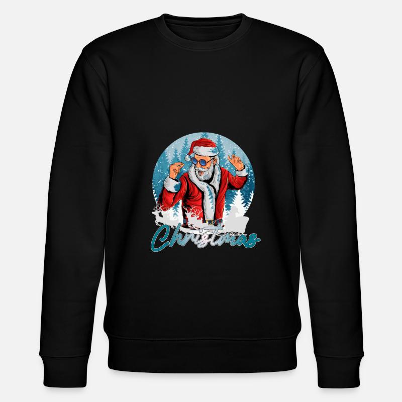 dancing Santa - Stanley/Stella Unisex Bio-Sweatshirt CHANGER  - Schwarz