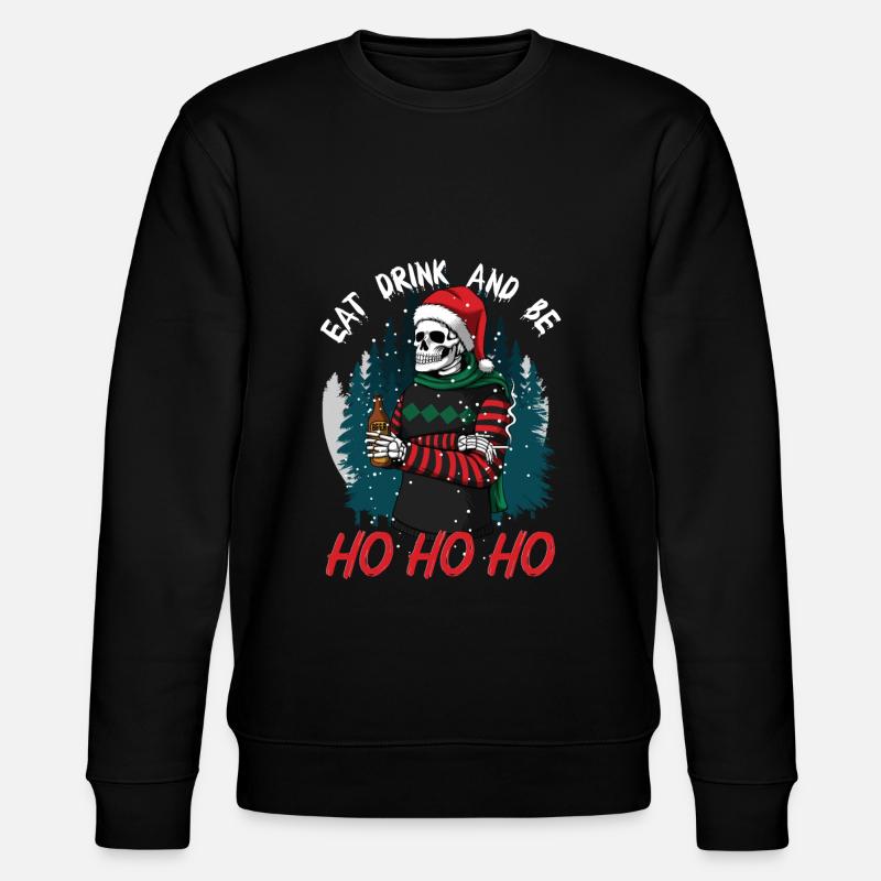 Hohoho crânes effrayants - Sweat bio CHANGER Stanley/Stella Unisexe - noir