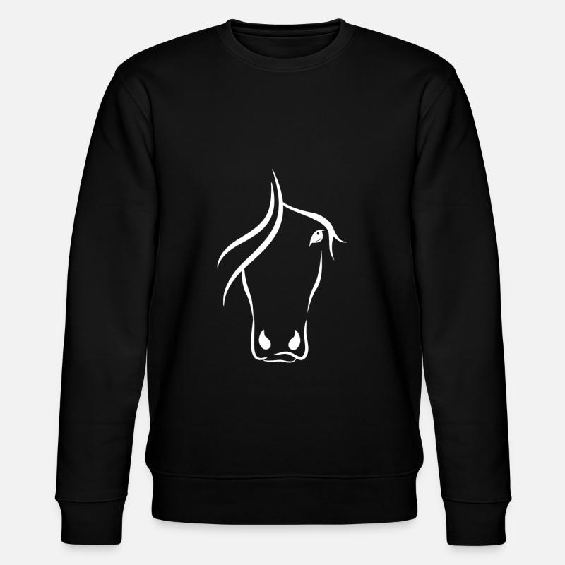 Pferd - Horse - Profilansicht - Stanley/Stella Unisex Bio-Sweatshirt CHANGER - Schwarz