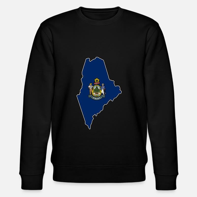 Carte du drapeau du Maine - Sweat bio CHANGER Stanley/Stella Unisexe - noir