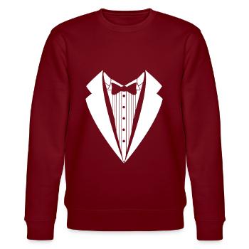 suit - Stanley/Stella CHANGER Unisex Organic Sweatshirt - burgundy - Front - Nik (191cm) & Marisol (170cm)