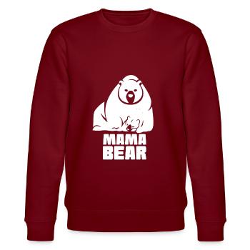 Mama Bear - Stanley/Stella Unisex Bio-Sweatshirt CHANGER  - Burgunderrot - Vorne - Nik (191cm) & Marisol (170cm)
