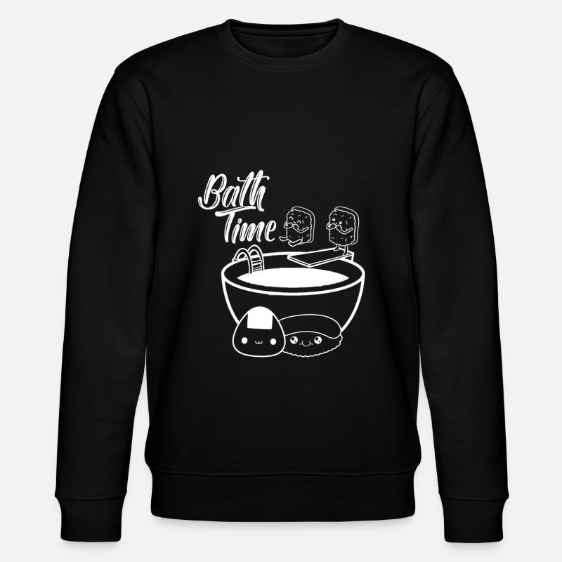 Sushi Bath Time - Stanley/Stella Unisex Bio-Sweatshirt CHANGER  - Schwarz
