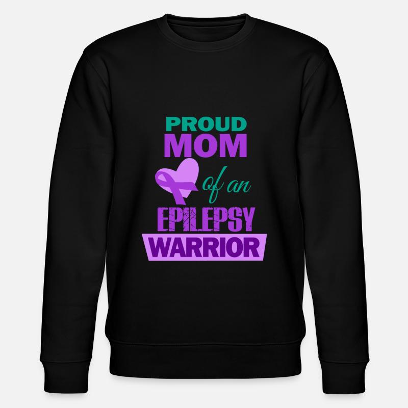 Epilepsie, Epilepsie Bewusstsein, violett - Stanley/Stella Unisex Bio-Sweatshirt CHANGER  - Schwarz