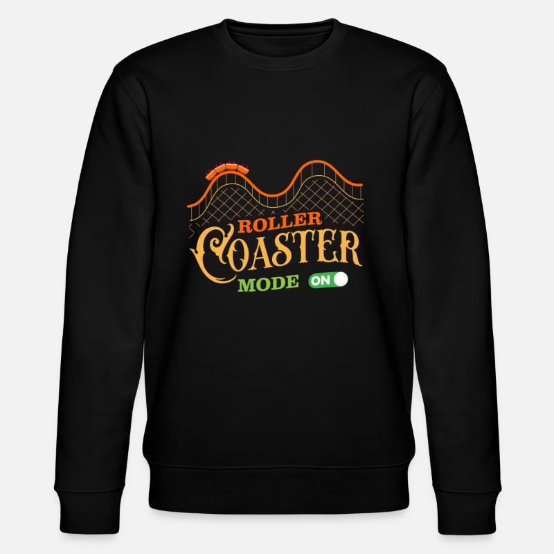 Roller coaster, roller coaster, looping - Stanley/Stella CHANGER Unisex Organic Sweatshirt - black