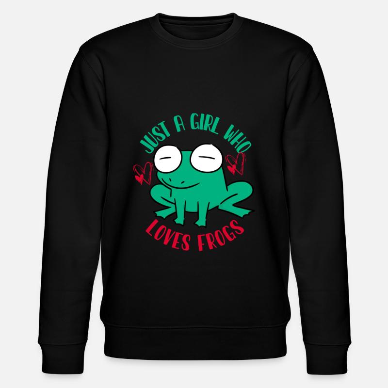 frog, frog animal, toad, - Stanley/Stella CHANGER Unisex Organic Sweatshirt - black