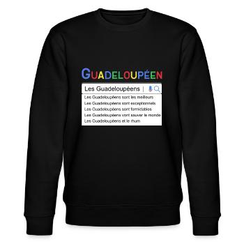 Guadeloupéens Cadeau Guadeloupe - Sweat bio CHANGER Stanley/Stella Unisexe - noir - Devant - Nik (191cm) & Marisol (170cm)