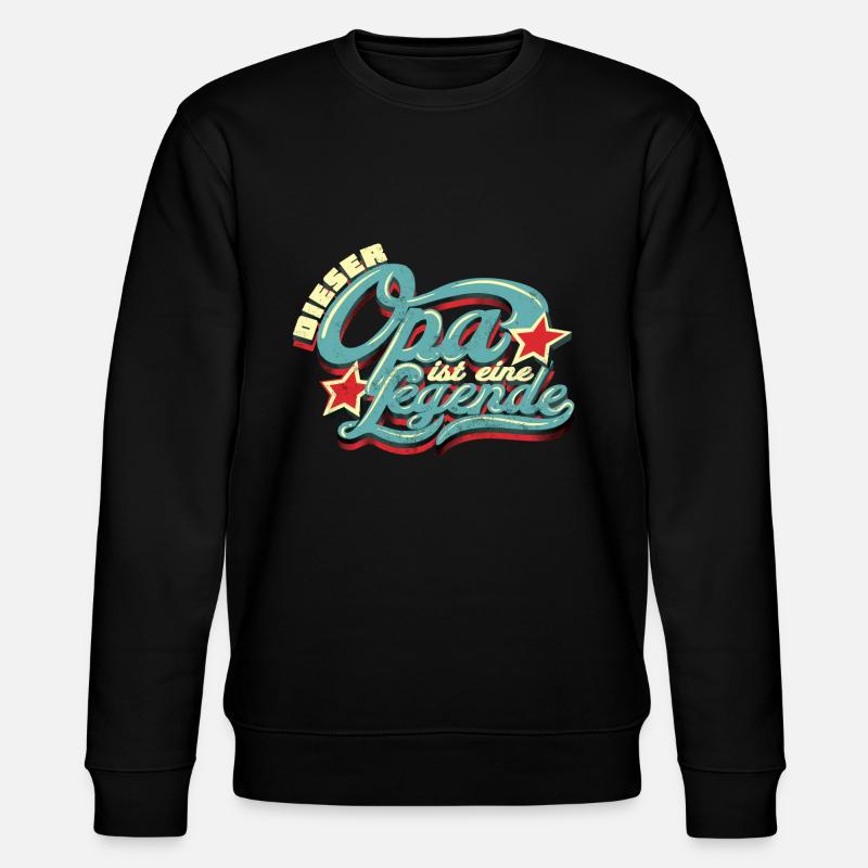 Opa eine Legende - Stanley/Stella Unisex Bio-Sweatshirt CHANGER - Schwarz