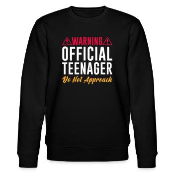 Teenager Teenie Teen Teens Teeny Geschenk - Stanley/Stella Unisex Bio-Sweatshirt CHANGER  - Schwarz - Vorne - Nik (191cm) & Marisol (170cm)