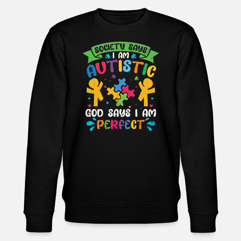 Autism - Stanley/Stella CHANGER Unisex Organic Sweatshirt - black