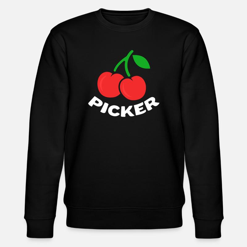 Kirsche Kirschbaum Kirschblüte Frucht Geschenk - Stanley/Stella Unisex Bio-Sweatshirt CHANGER - Schwarz
