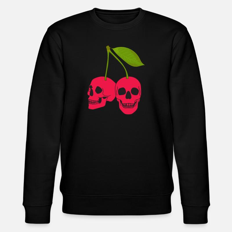 Kirsche Kirschbaum Kirschblüte Frucht Geschenk - Stanley/Stella Unisex Bio-Sweatshirt CHANGER  - Schwarz