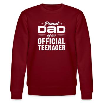 Teenager Teenie Teen Teens Teeny Geschenk - Stanley/Stella Unisex Bio-Sweatshirt CHANGER  - Burgunderrot - Vorne - Nik (191cm) & Marisol (170cm)