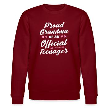 Teenager Teenie Teen Teens Teeny Geschenk - Stanley/Stella Unisex Bio-Sweatshirt CHANGER  - Burgunderrot - Vorne - Nik (191cm) & Marisol (170cm)