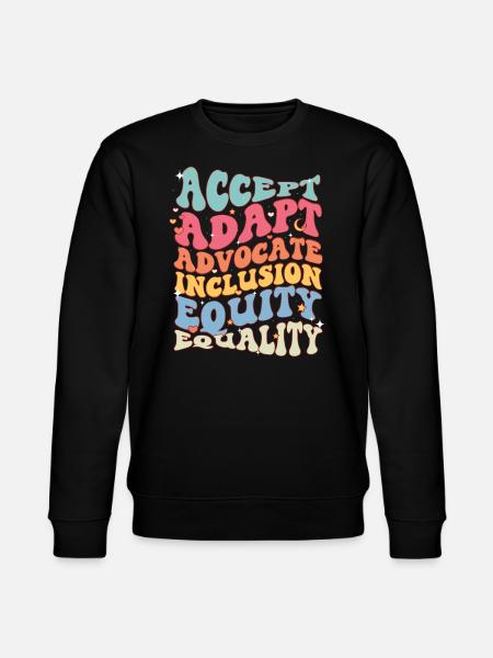 Autism Awareness Day Autistic Gift - Stanley/Stella CHANGER Unisex Organic Sweatshirt - black