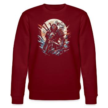Samouraï Ronin épée guerrier de combat cadeau - Sweat bio CHANGER Stanley/Stella Unisexe - bordeaux - Devant - Nik (191cm) & Marisol (170cm)