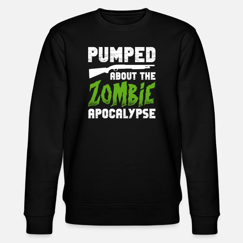 Zombie Zombie-Jäger Zombieapokalypse Geschenk - Stanley/Stella Unisex Bio-Sweatshirt CHANGER - Schwarz