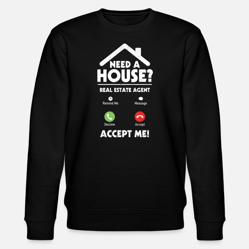 Agent immobilier - Sweat bio CHANGER Stanley/Stella Unisexe - noir