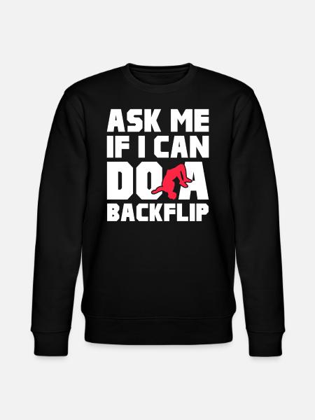 Backflip Salto Akrobatik Parkour Gymnastik Gave - Stanley/Stella økologisk unisex-sweatshirt CHANGER  - sort