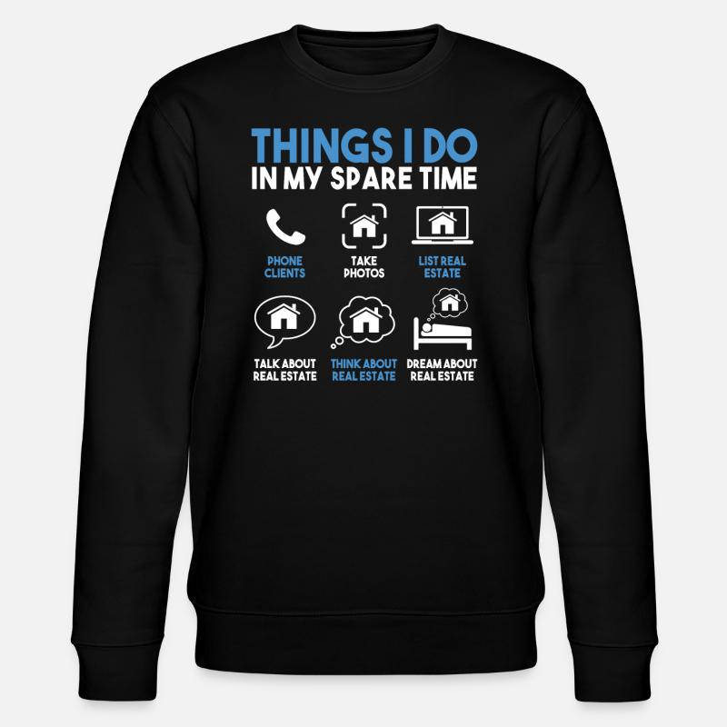 Agent immobilier Agent immobilier Cadeau - Sweat bio CHANGER Stanley/Stella Unisexe - noir