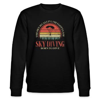 Skydive - Stanley/Stella Unisex Bio-Sweatshirt CHANGER  - Schwarz - Vorne - Nik (191cm) & Marisol (170cm)
