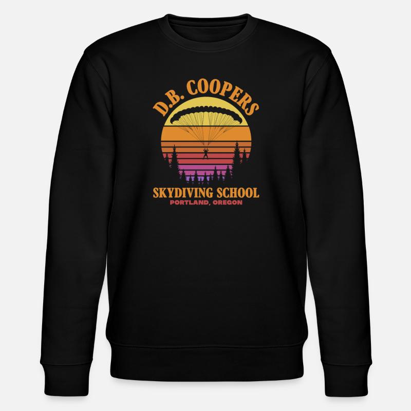 Skydive Skydiver Skydiving Parachute Gift - Stanley/Stella CHANGER Unisex Organic Sweatshirt - black