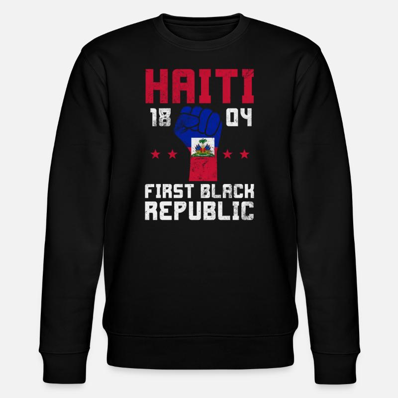 Haiti - Stanley/Stella Unisex Bio-Sweatshirt CHANGER  - Schwarz