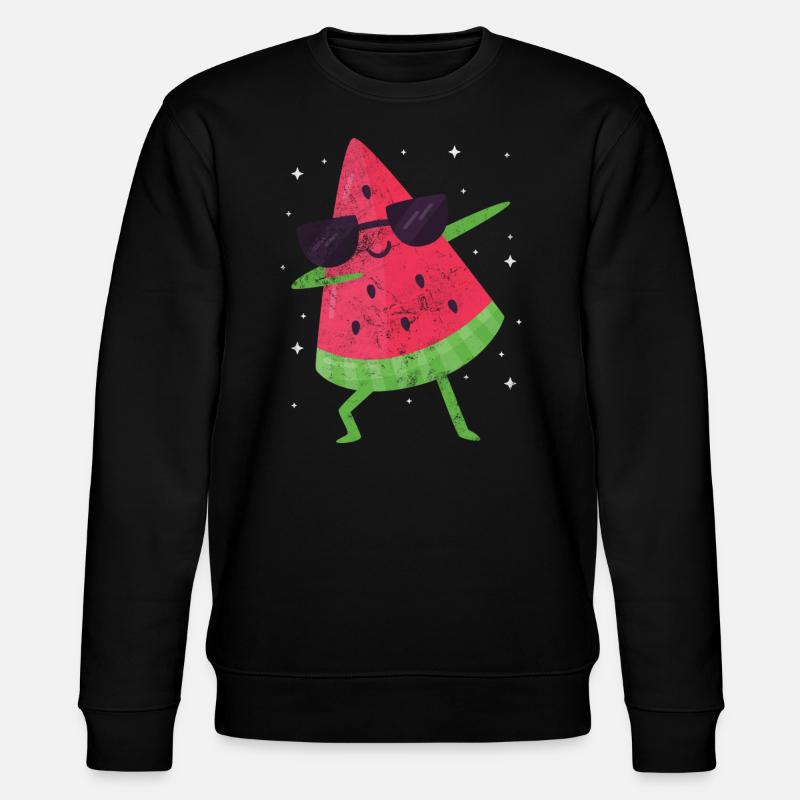 Wassermelone - Stanley/Stella Unisex Bio-Sweatshirt CHANGER  - Schwarz