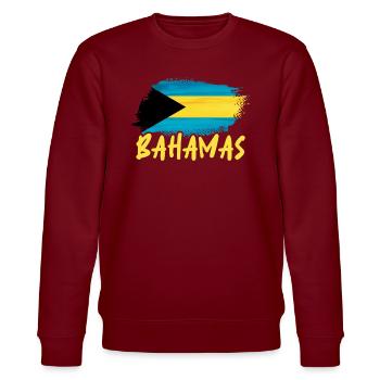 Bahamas Caribbean Island Atlantic Summer Gift - Stanley/Stella CHANGER Unisex Organic Sweatshirt - burgundy - Front - Nik (191cm) & Marisol (170cm)
