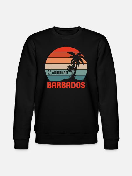 Barbados Caribbean Bajan Holiday Gift - Stanley/Stella CHANGER Unisex Organic Sweatshirt - black
