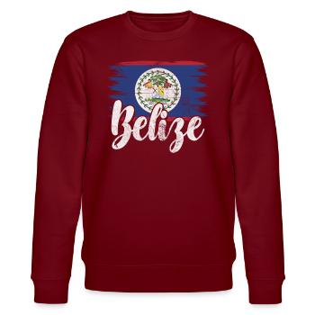 Belize - Stanley/Stella Unisex Bio-Sweatshirt CHANGER  - Burgunderrot - Vorne - Nik (191cm) & Marisol (170cm)