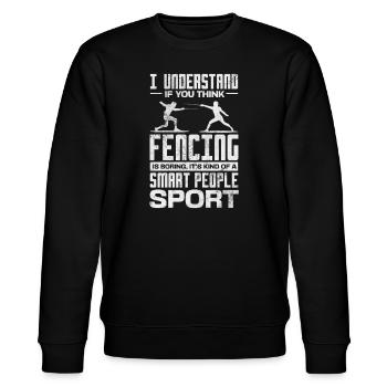 Fechten - Stanley/Stella Unisex Bio-Sweatshirt CHANGER  - Schwarz - Vorne - Nik (191cm) & Marisol (170cm)