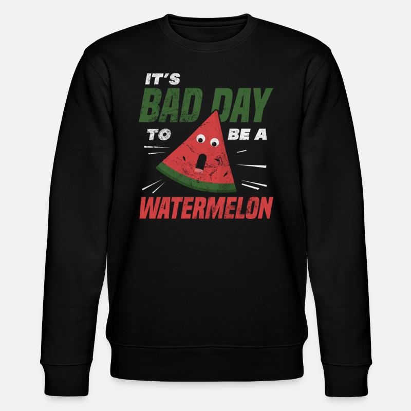 Watermelon - Stanley/Stella CHANGER Unisex Organic Sweatshirt - black