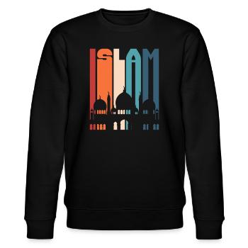 Muslim Islam Allah Ramadan Kareem Gift - Stanley/Stella CHANGER Unisex Organic Sweatshirt - black - Front - Nik (191cm) & Marisol (170cm)