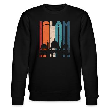 Muslim - Stanley/Stella Unisex Bio-Sweatshirt CHANGER  - Schwarz - Vorne - Nik (191cm) & Marisol (170cm)