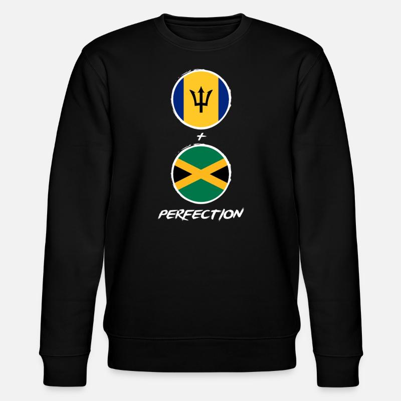 Barbados Caribbean Bajan Holiday Gift - Stanley/Stella CHANGER Unisex Organic Sweatshirt - black