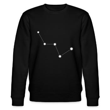 Die Konstellation "Cassiopeia" - Stanley/Stella Unisex Bio-Sweatshirt CHANGER  - Schwarz - Vorne - Nik (191cm) & Marisol (170cm)