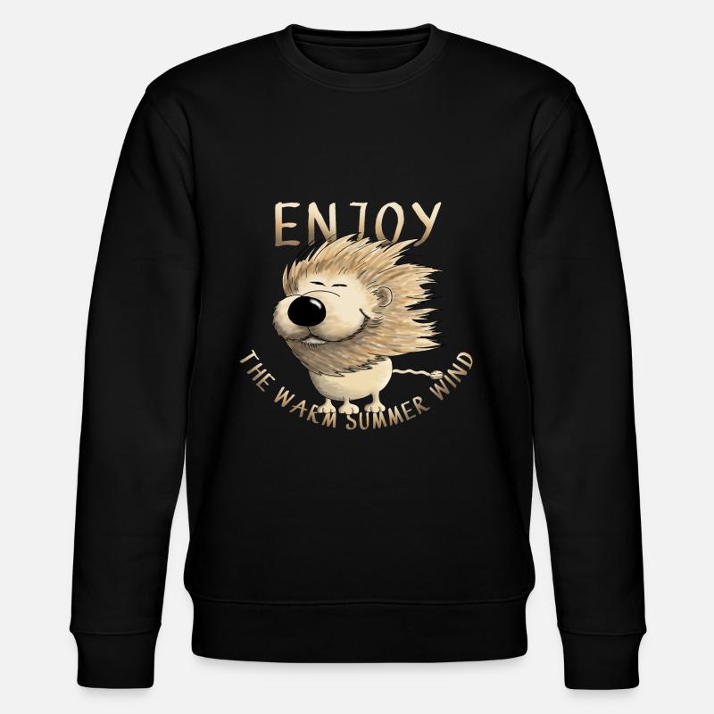 Enjoy - Drolly Lion - Stanley/Stella CHANGER Unisex Organic Sweatshirt - black