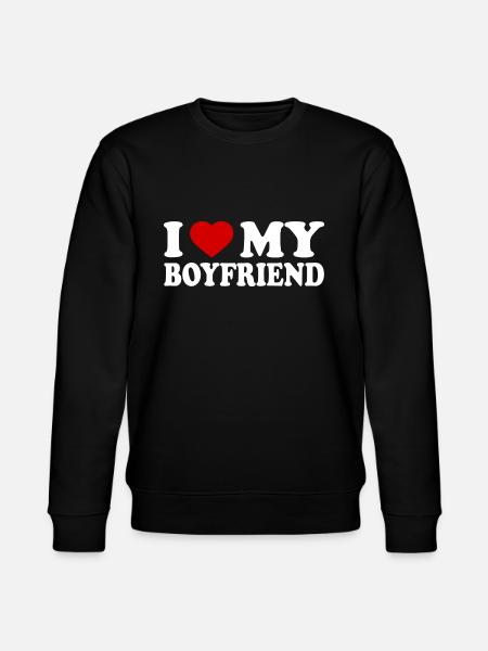 I love my boyfriend - Stanley/Stella økologisk unisex-sweatshirt CHANGER - sort