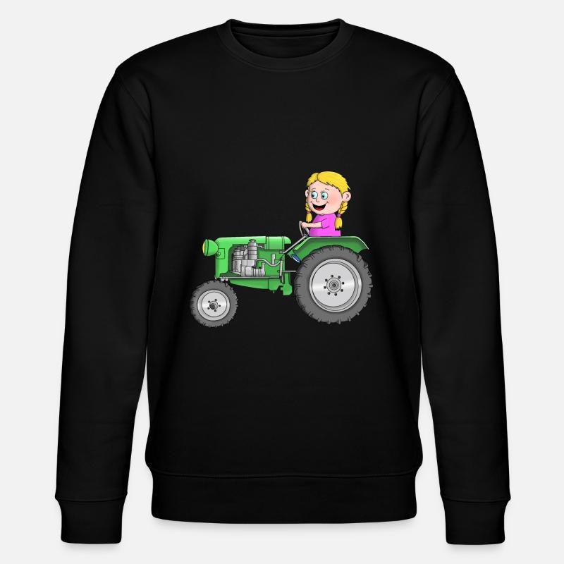 Traktor Kinder - Stanley/Stella Unisex Bio-Sweatshirt CHANGER  - Schwarz