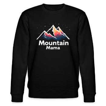Mountain Mama Hiking Camping - Stanley/Stella CHANGER Unisex Organic Sweatshirt - black - Front - Nik (191cm) & Marisol (170cm)