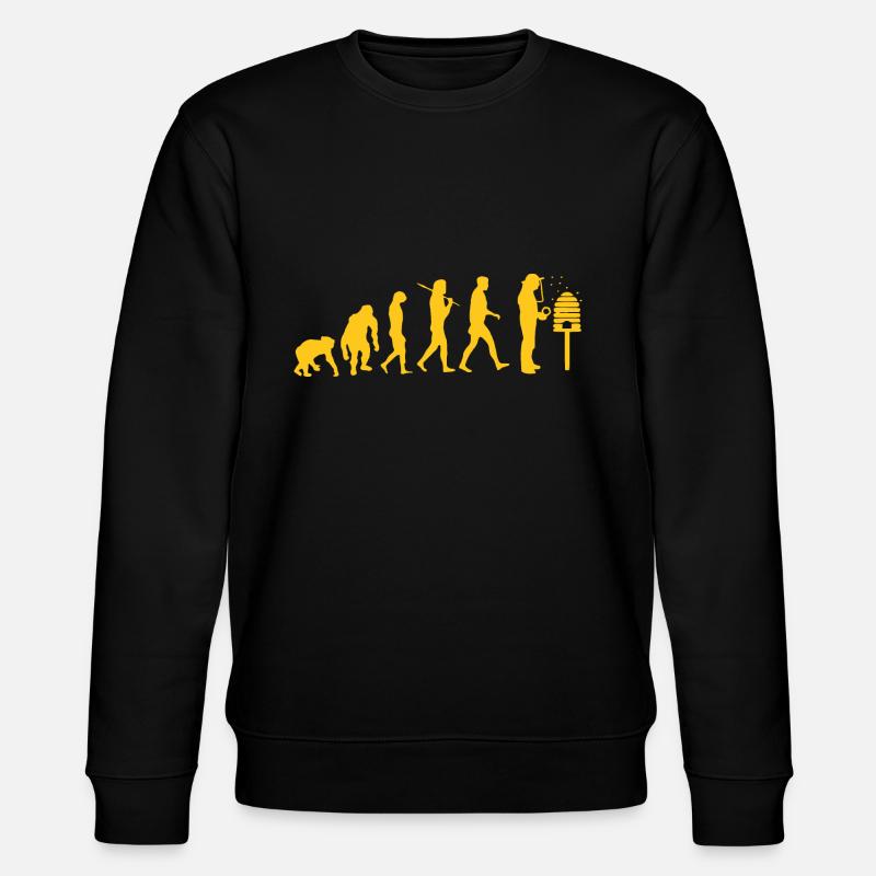 IMKER - Die Evolution - Imker Geschenk - Stanley/Stella Unisex Bio-Sweatshirt CHANGER - Schwarz