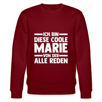 Marie - Stanley/Stella Unisex Bio-Sweatshirt CHANGER  - Burgunderrot - Vorne - Nik (191cm) & Marisol (170cm)