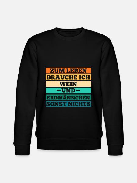 Wein Erdmännchen - Stanley/Stella Unisex Bio-Sweatshirt CHANGER - Schwarz