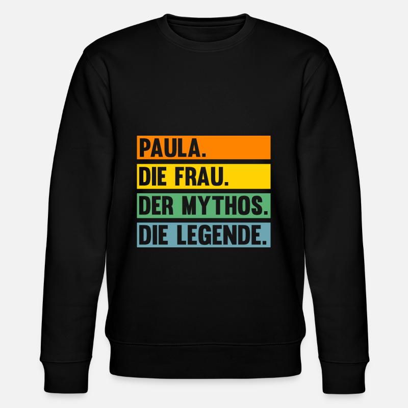 Name Paula - Stanley/Stella Unisex Bio-Sweatshirt CHANGER  - Schwarz