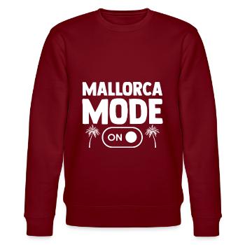 Party Urlaub Mallorca - Stanley/Stella Unisex Bio-Sweatshirt CHANGER  - Burgunderrot - Vorne - Nik (191cm) & Marisol (170cm)