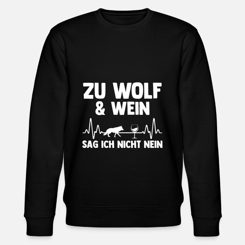 Tier Waldtier Wolf - Stanley/Stella Unisex Bio-Sweatshirt CHANGER  - Schwarz