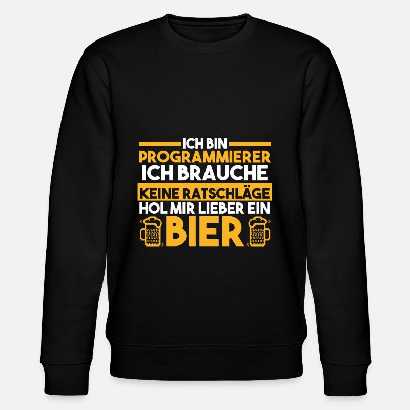 Programmieren Entwickler Coder Bier Programmierer - Stanley/Stella Unisex Bio-Sweatshirt CHANGER  - Schwarz