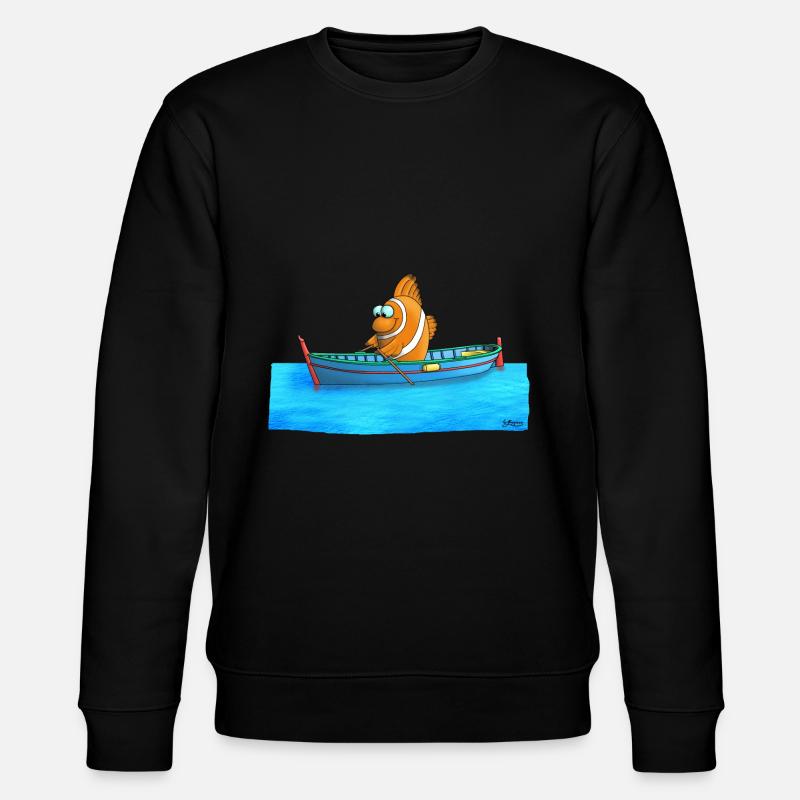 Lustiger Clownfisch - Stanley/Stella Unisex Bio-Sweatshirt CHANGER  - Schwarz