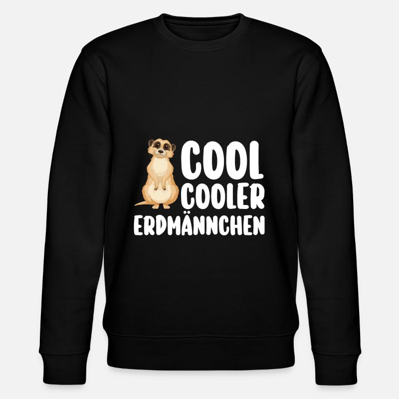 Erdmännchen - Stanley/Stella Unisex Bio-Sweatshirt CHANGER  - Schwarz